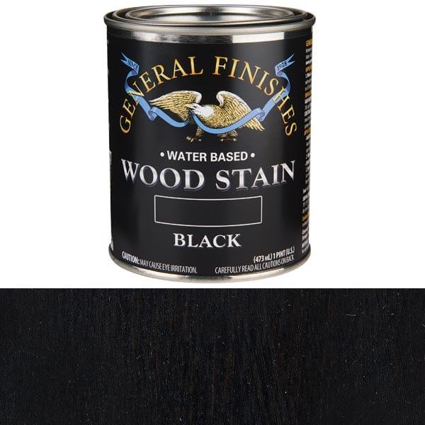 Wood Stain - Water Based - Color:Black - Size:1 Pint